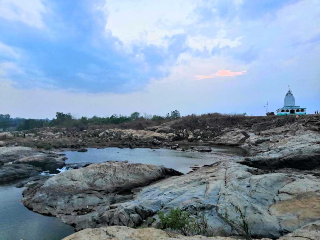 river area with temple