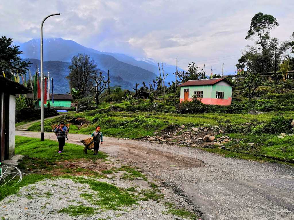 Village view and locals of Dzongu region in North Sikkim