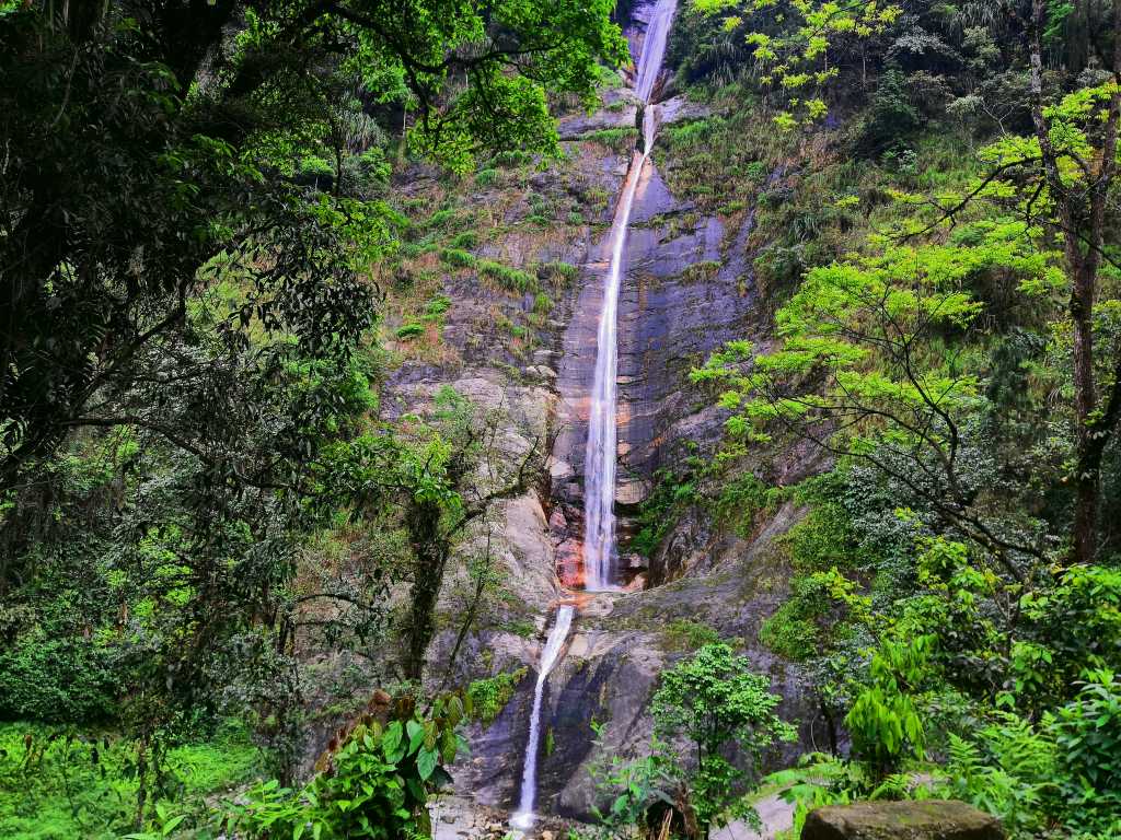 Waterfall in Middle of forest in North Sikkim