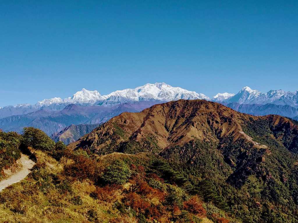 View of Mountains from Singalila Pass Trek
