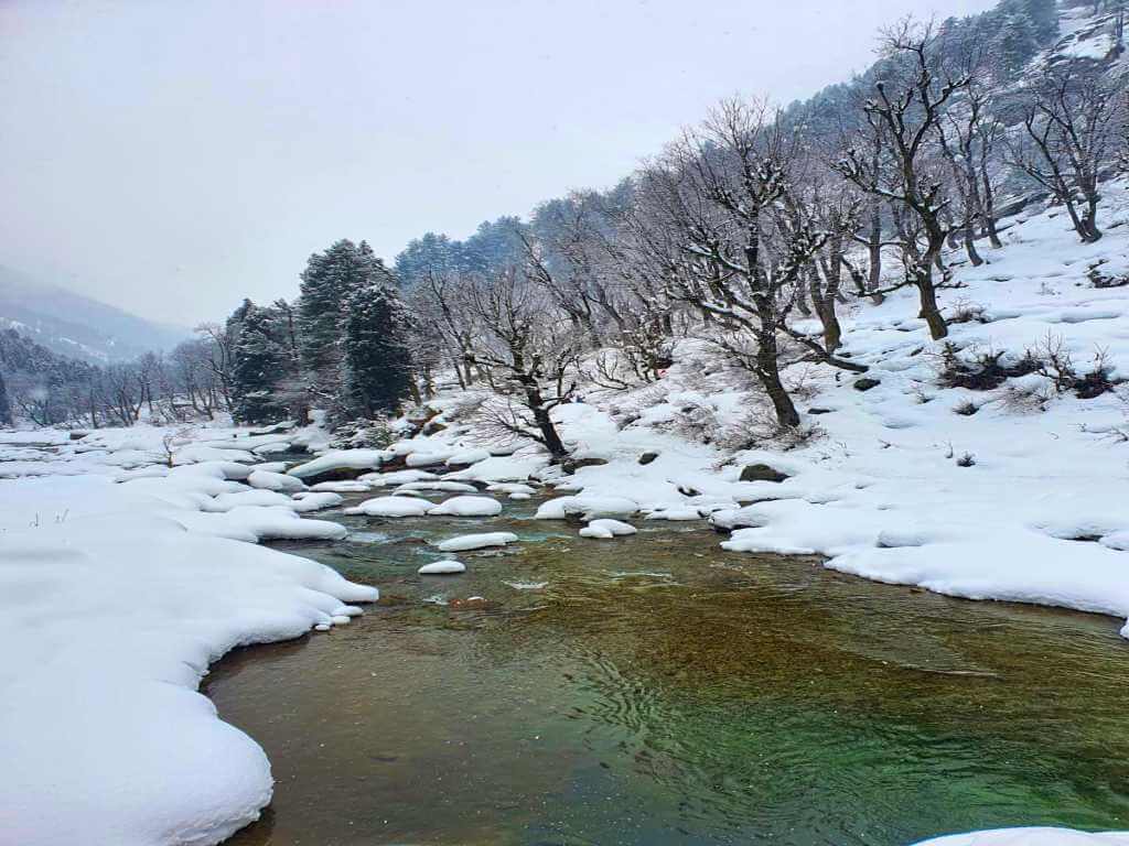 Stream on Kashmir Winter Trek