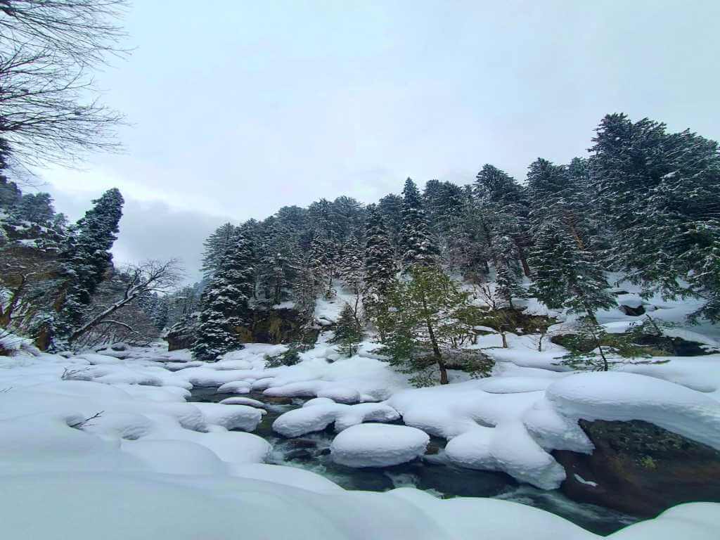 Snow landscapes on Kashmir Winter Trek