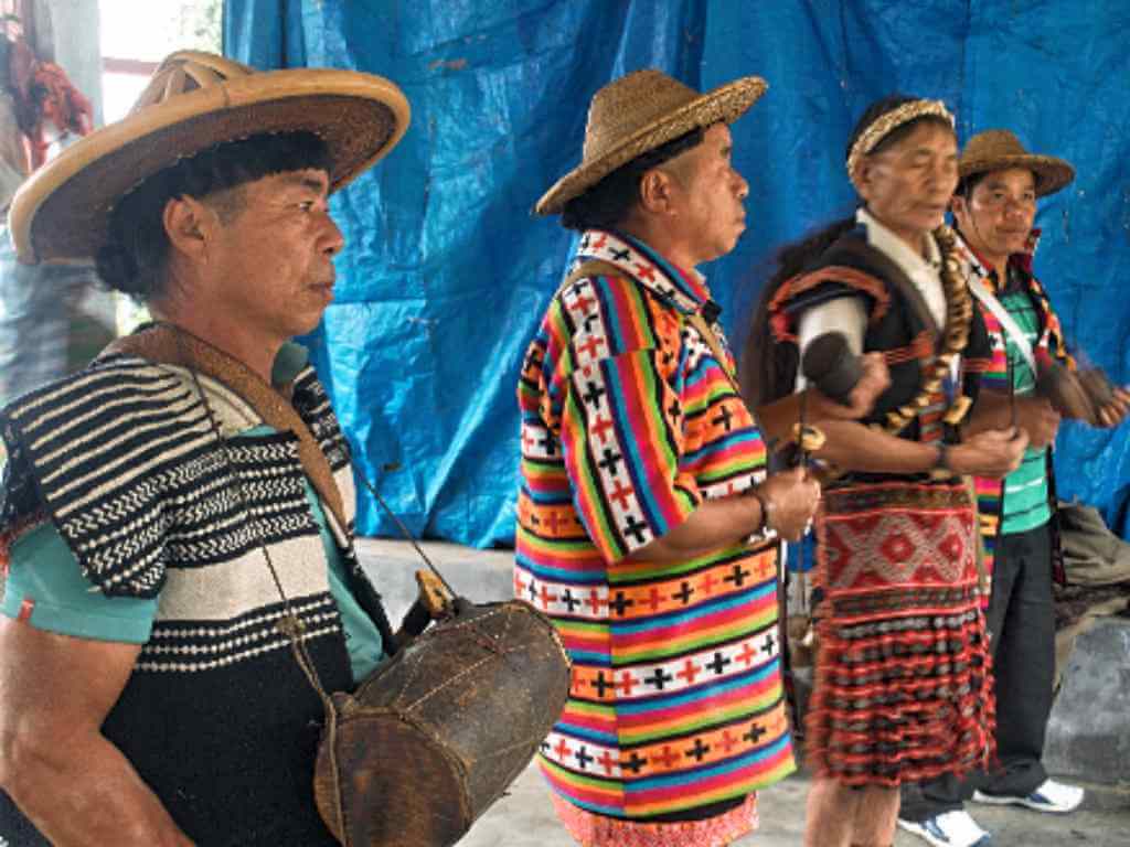 Idu Mishmi Men in tradtional attire during rituals on Dibang Valley Tour__Eka Experiences™